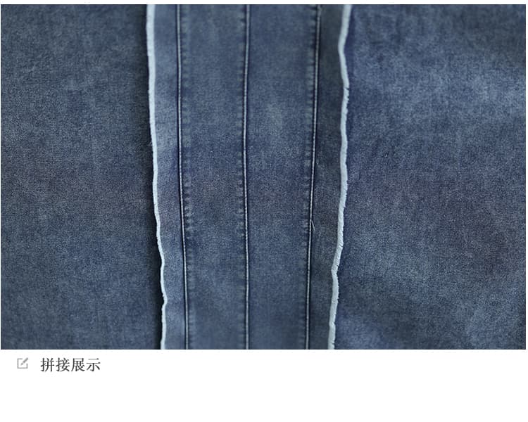 느슨함 센스 착용 가져 가라. 데님 슬립 드레스 프랑스식 레트로 느긋한 휴가 롱 스커트 여성 V넥 데님 드레스 상세 이미지 16