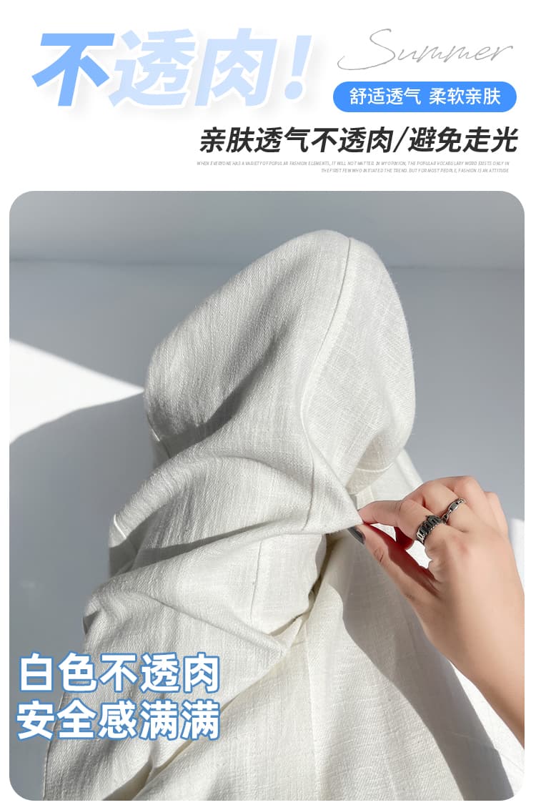 실사 해군 얼음 실크 면 린넨 다리 바지 여성 여름 하이웨이스트 도루 센스 아마 정장 스트레이트 면 린넨 캐주얼 바지 상세 이미지 11