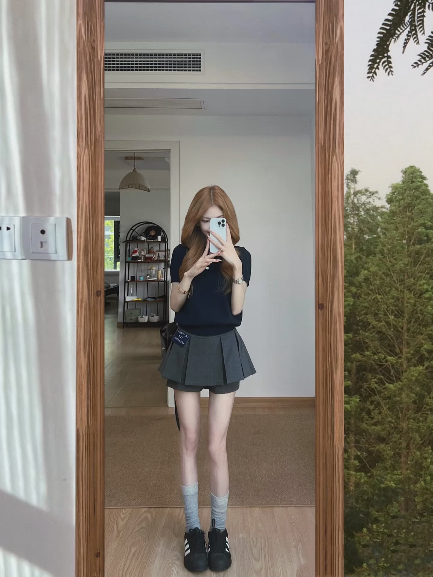 여름 한 바람 chic 전체 집합 작은 키 착용 가져 가라. 고유 한 아름다운 그레이트 봐 의류 치마 투피스 슈트 상세 이미지 1