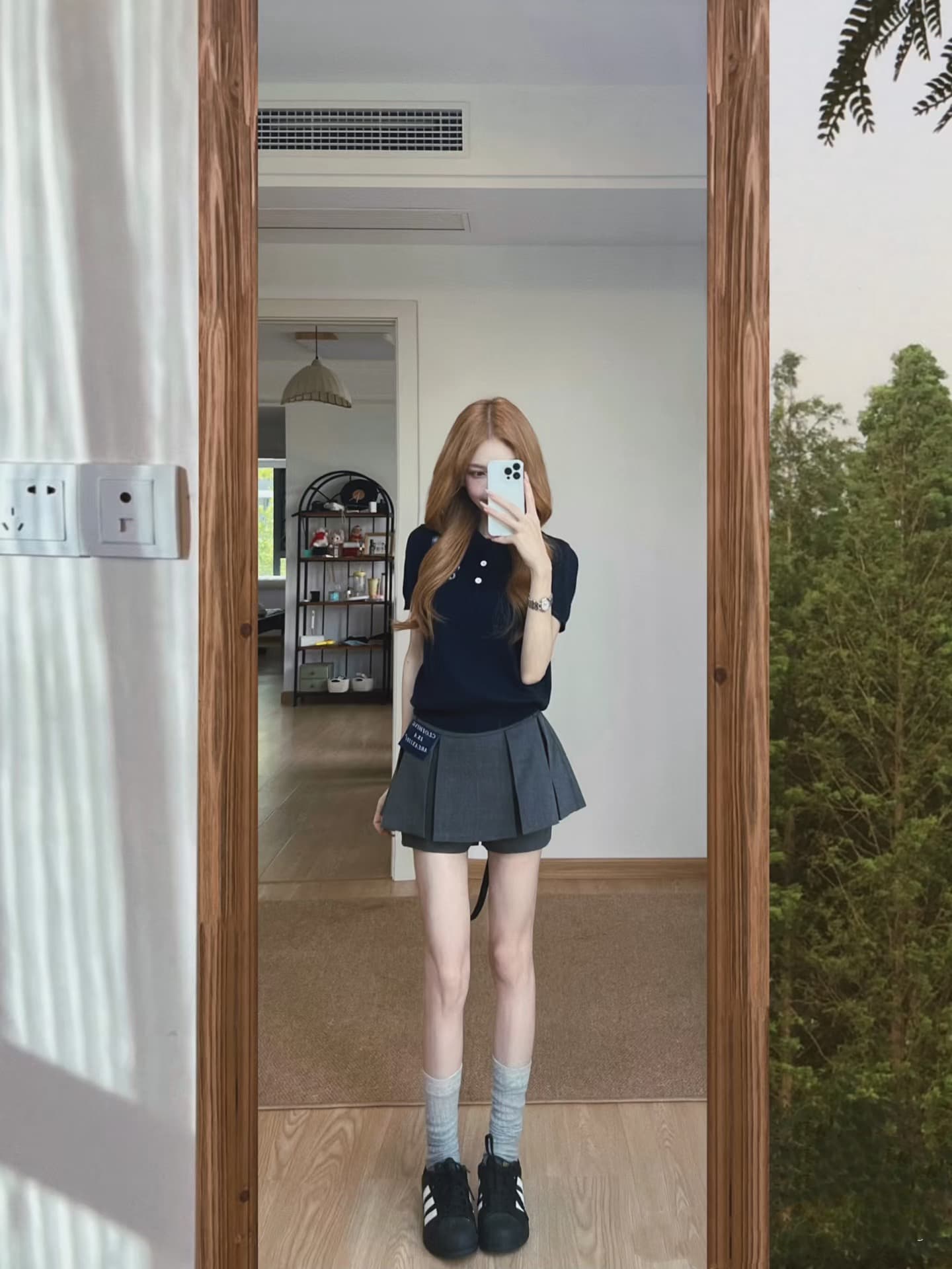 여름 한 바람 chic 전체 집합 작은 키 착용 가져 가라. 고유 한 아름다운 그레이트 봐 의류 치마 투피스 슈트 상세 이미지 4