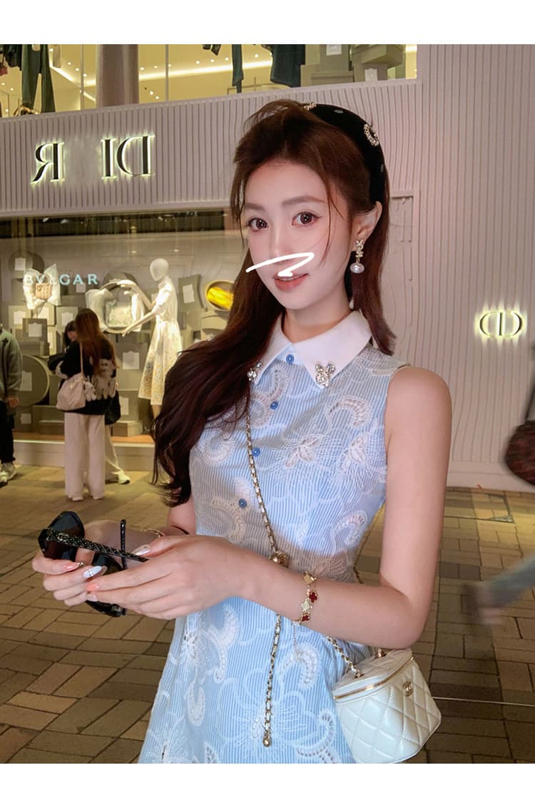 물고기 토끼 ~ 중 토끼 특별 아름다운 꼬집기 허리 작은 치마 아이들 2026 여름 새로운 민소매 셔츠 드레스 상세 이미지 9
