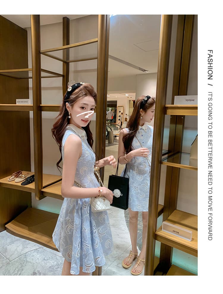 물고기 토끼 ~ 중 토끼 특별 아름다운 꼬집기 허리 작은 치마 아이들 2026 여름 새로운 민소매 셔츠 드레스 상세 이미지 12