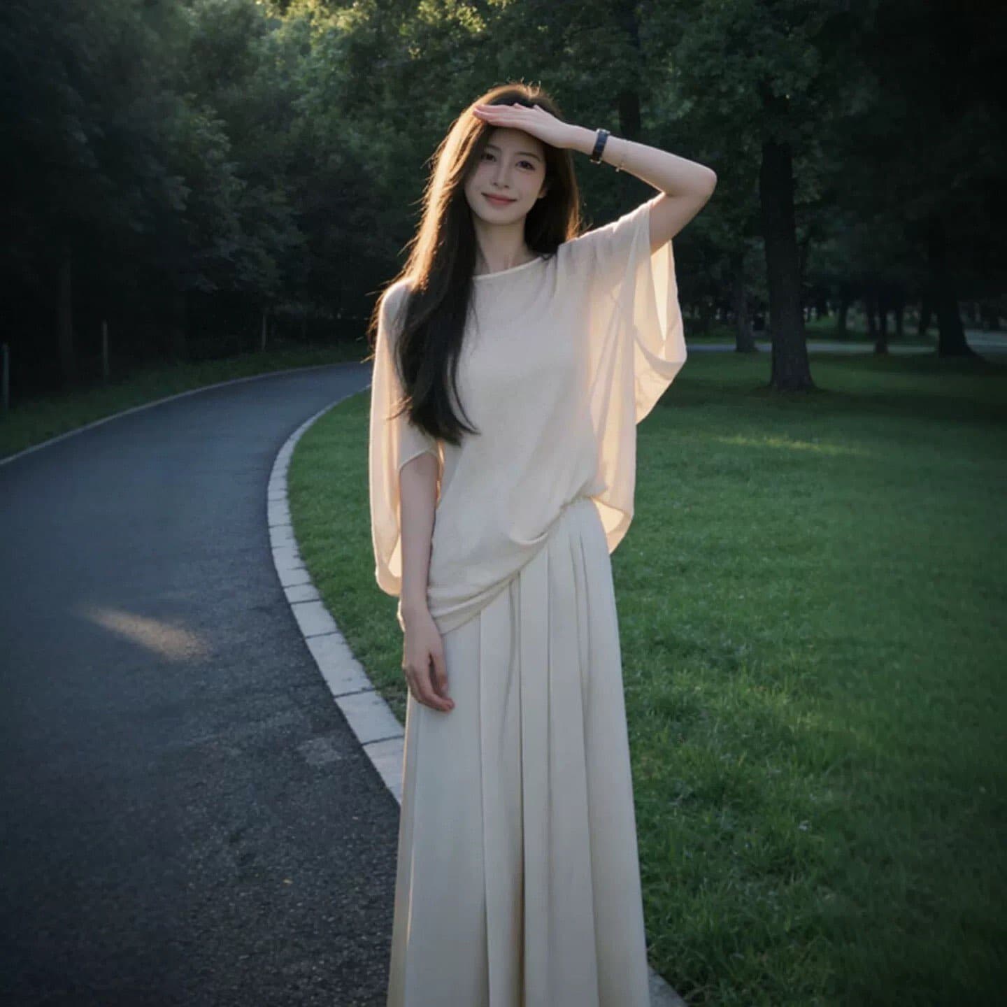 프랑스식 부드러운 바람 그레이트 봐 의류 반신 스커트 투피스 슈트 품격 전체 집합 ootd 착용 가져 가라. 26 여름 이미지 5