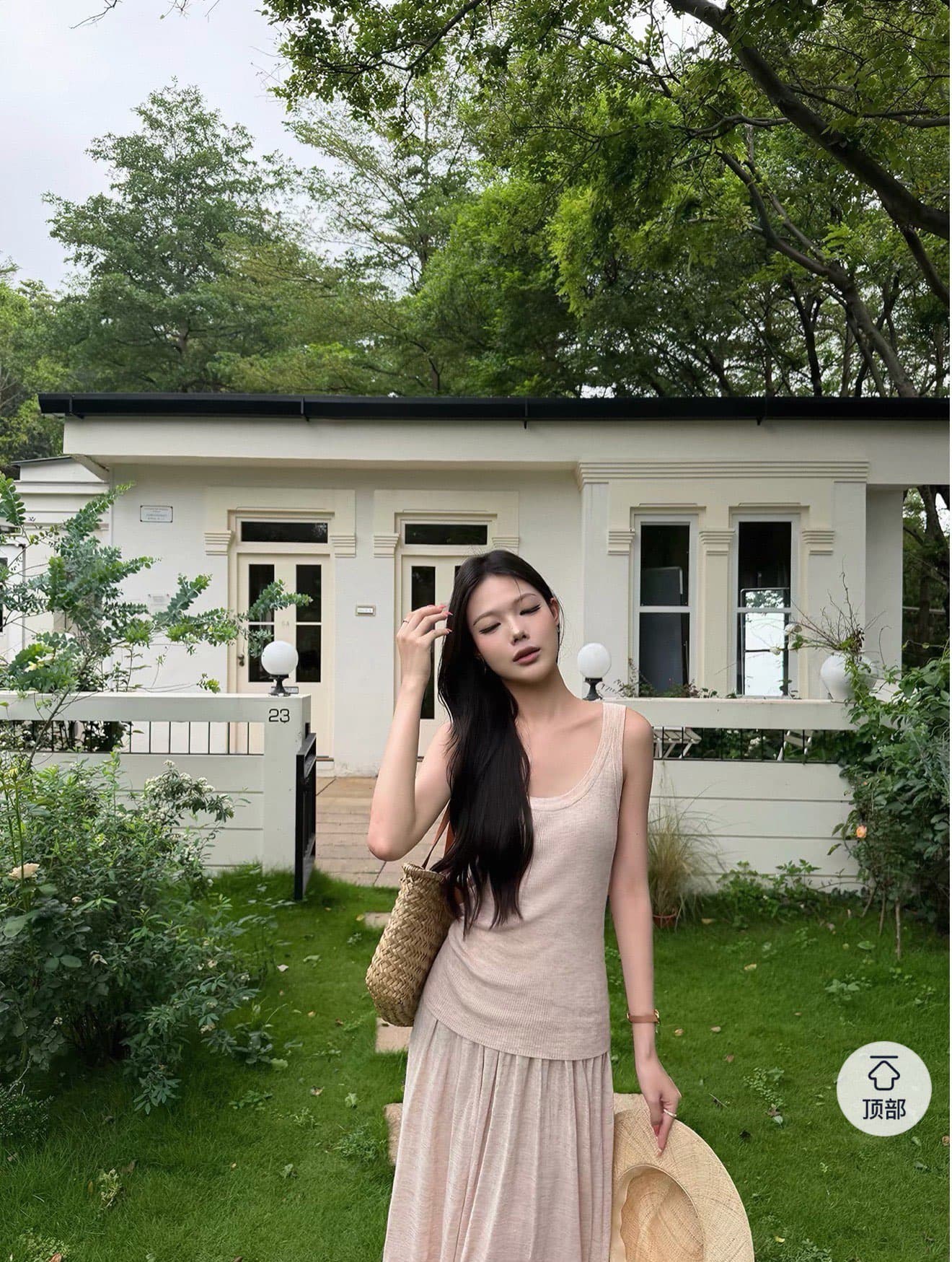 빛 사람들 느슨함 색상 포인트 마 니트 세트 그룹 기타 색상 좋은 착용 조끼 큰 진자 한 마디 반 스커트 투피스 세트 이미지 3