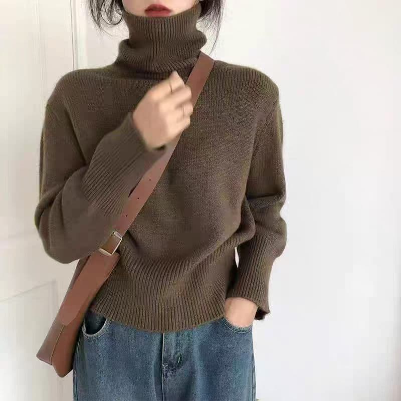 ins 인터넷 유명인 터틀넥 스웨터 디자인 센스 작은 대중 기본 셔츠 가을 겨울철 새로운 한국 스타일 니트 스웨터 스웨터 여자 트렌디 상세 이미지 5