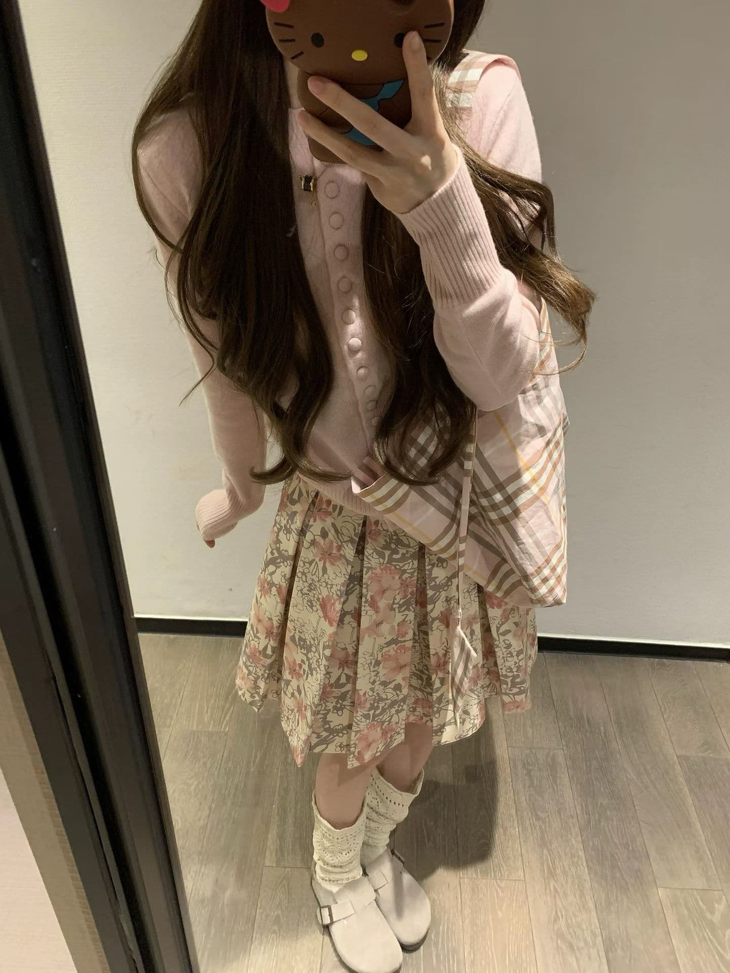 한 부서 아름다운 핑크색 라운드 넥 만나는 니트 오픈 가디건 여성 봄 가을 고유 한 자이언트 잘 생긴 인사이드 가져 가라. 쇼트 스타일 작은 맨위 이미지 3