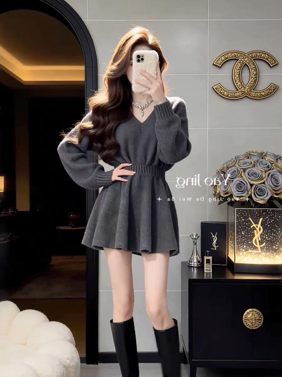프랑스식 로얄 자매 바람 특별 아름다운 꼬집기 허리 작은 치마 세트 자이언트 잘 생긴 ~ 중 봄 드레스 여성 드레스 2026 새로운 상세 이미지 5