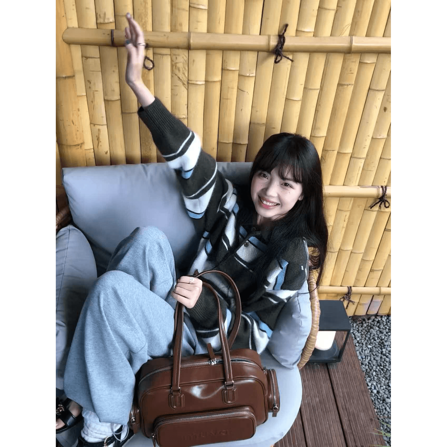2026 가을 겨울 새로운 폴로 칼라 스트라이프 연령 감소 느긋한 바람 부드러운 찹쌀 만나는 스웨터 여자 인사이드 가져 가라. 니트 스웨터 맨위 이미지 5