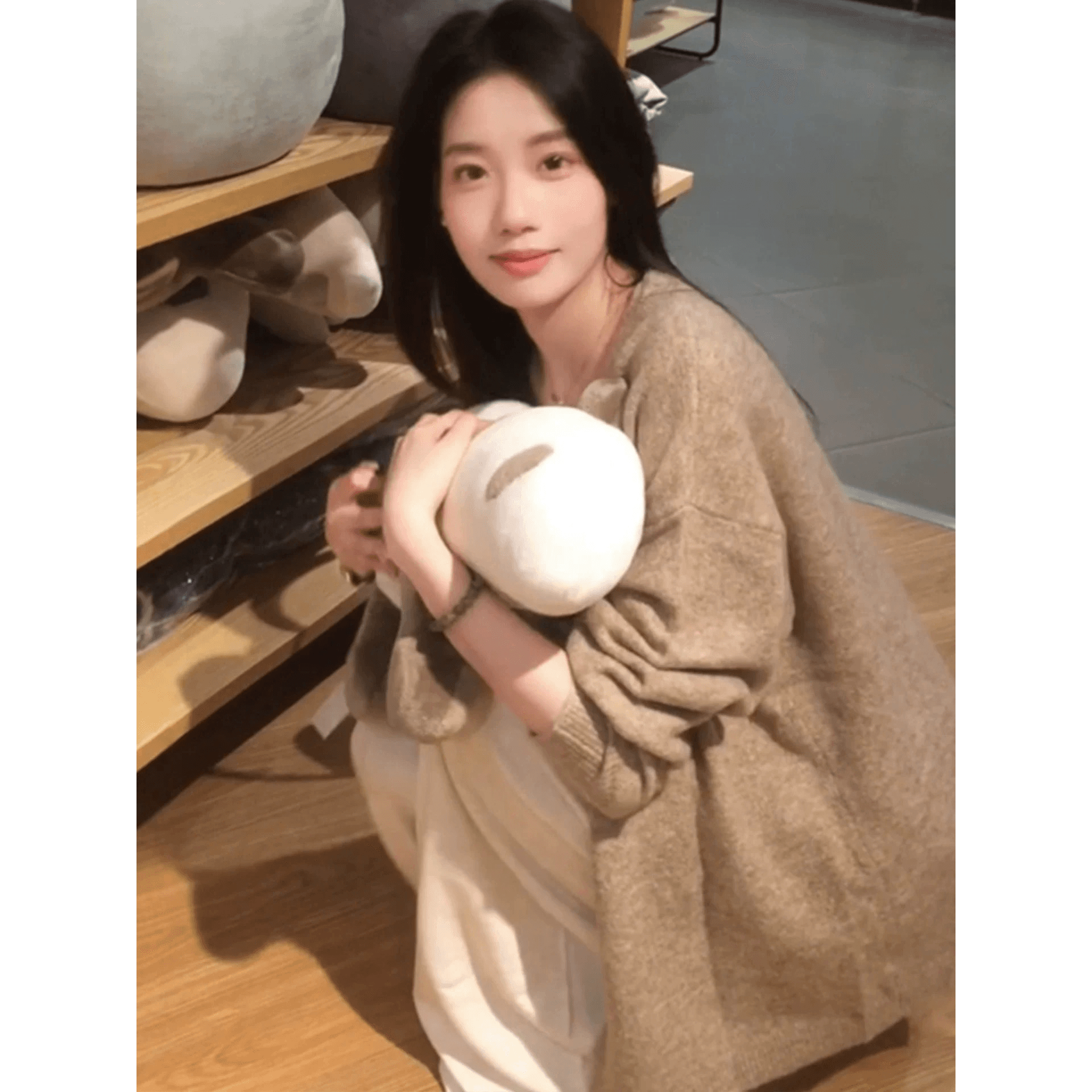 한 부서 느긋한 바람 오트밀 색상 스웨터 오픈 가디건 여성 코트 봄 가을 2026 새로운 자이언트 잘 생긴 ~ 중 니트 스웨터 맨위 이미지 5