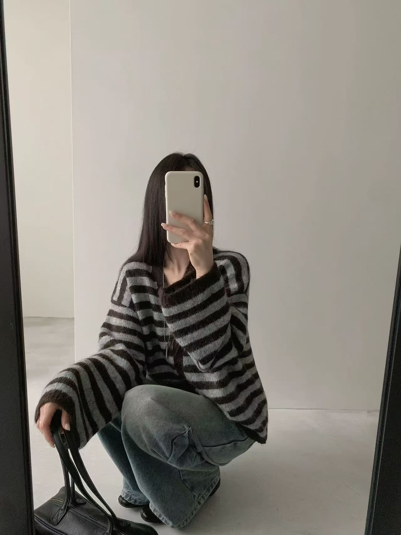 한국 가을 겨울 새로운 스트라이프 플리스 재킷 루즈핏 배색 레트로 다용도 짧은 외투 상세 이미지 3