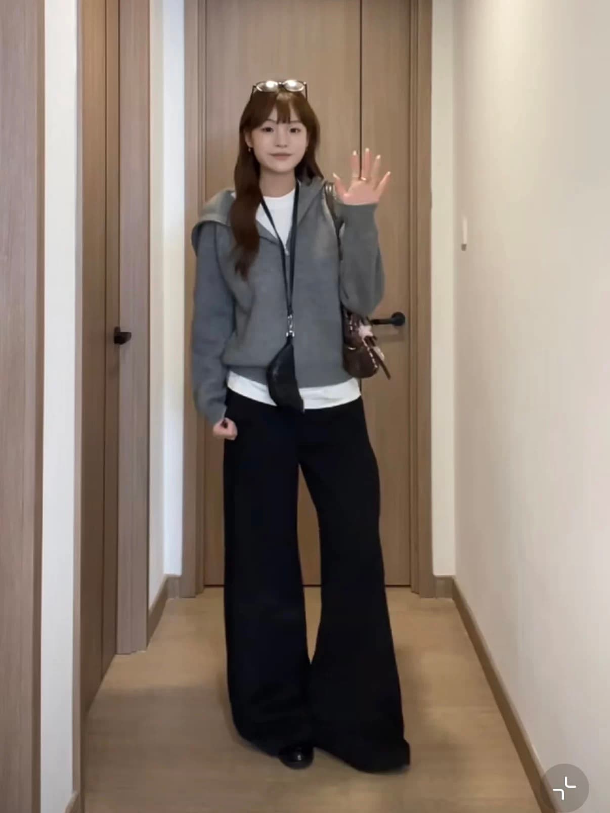 레트로 작은 대중 회색 폴로 칼라 지퍼 니트 스웨터 스웨터 가을 겨울 품격 출퇴근 보온 맨위 여성 이미지 3