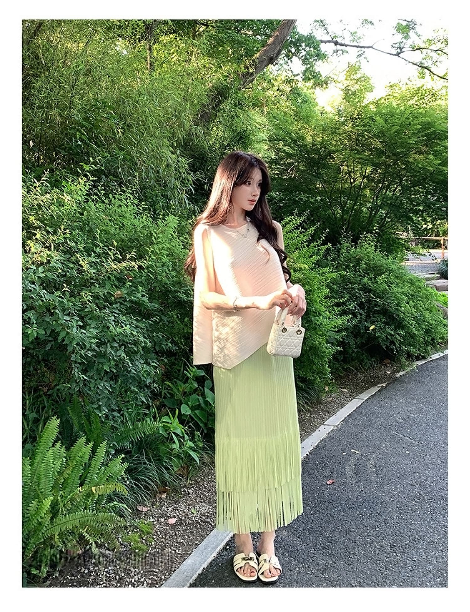 남쪽 법 기억 디자인 센스 작은 대중 주름 민소매 조끼 세 하우스 바람이 아닙니다. 규칙 품격 맨위 상세 이미지 14