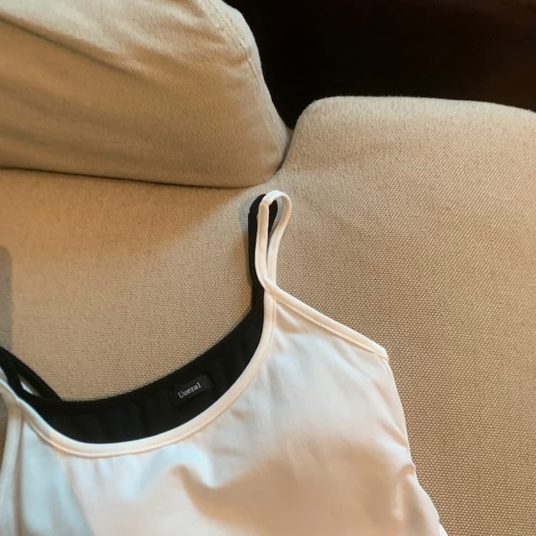 실사 정가 여름 페이크 레이어드 패치워크 슬립 상세 이미지 18