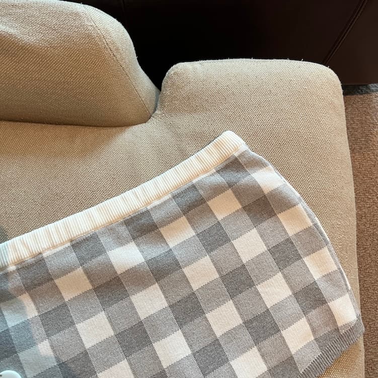 실사 정가 여름 다용도 핫걸 니트 체크무늬 바지 상세 이미지 6