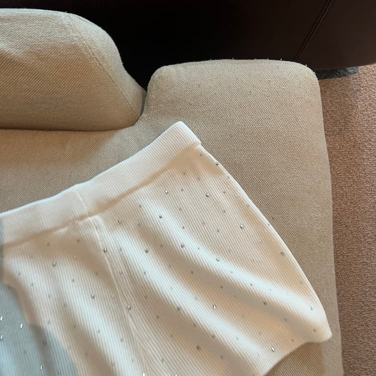 실사 정가 여름 스팽글 빛나는 뜨거운 벽돌 니트 캐주얼 반바지 상세 이미지 8