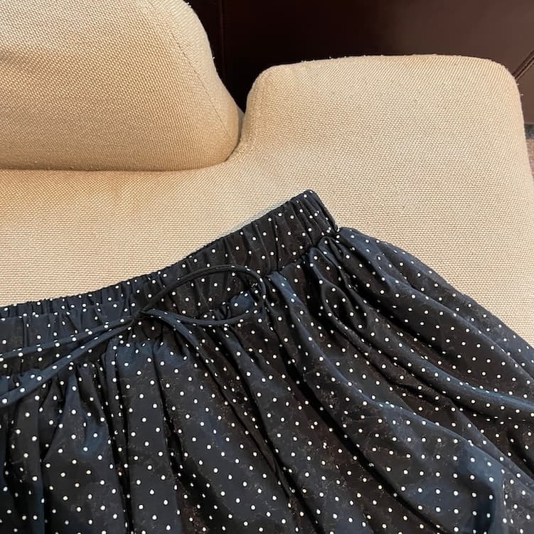 실사 정가 여름 다용도 도트 무늬 반신 스커트 상세 이미지 23
