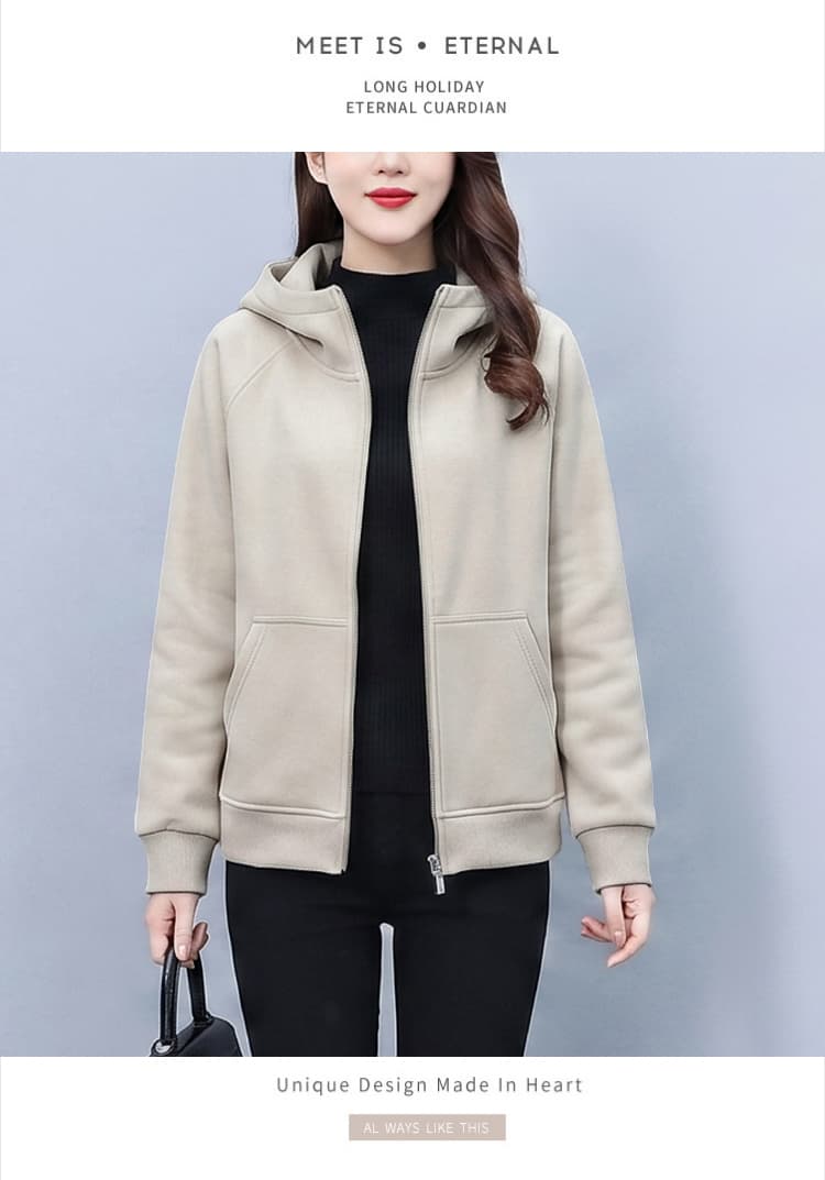 2026 가을 겨울철 새로운 한국 스타일 후드 여성 코트 빅 사이즈 패션 운동 후드티 캐주얼 다용도 슬림해 보이는 맨위 상세 이미지 26