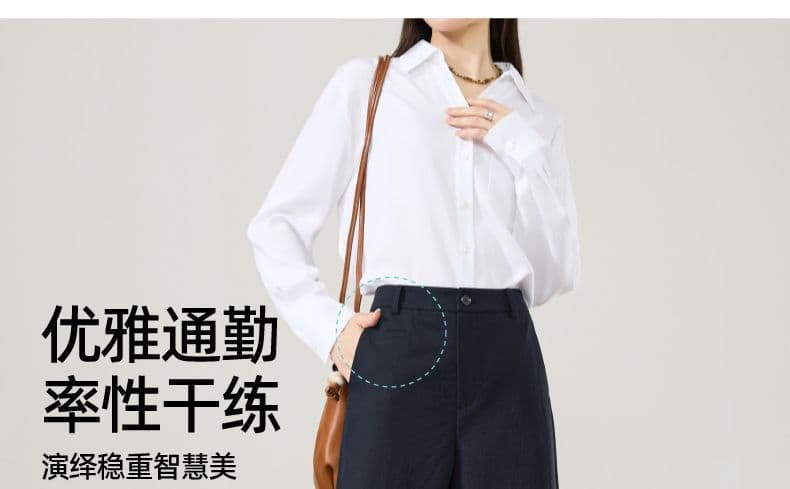 패션 폭발 긴 바지 쌀 회색 작은 스트레이트 정장 바지 여성 여름 새로운 하이웨이스트 좁은 에디션 와이드 레그 팬츠 상세 이미지 5