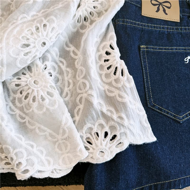 실사 빅 사이즈 V넥 홀로우 아웃 여성 셔츠 여름 고급 센스 빛 럭셔리 연령 감소 고급 센스 외국 가스 지방 mm 출퇴근 상세 이미지 18