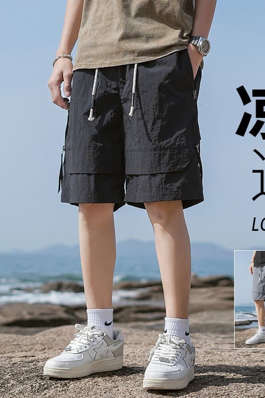 워크웨어 반바지 남자 여름 남성 운동 캐주얼 아메리칸 바지 소년 속도 건조한 루즈핏 5 점 바지 조수 브랜드 이미지 6