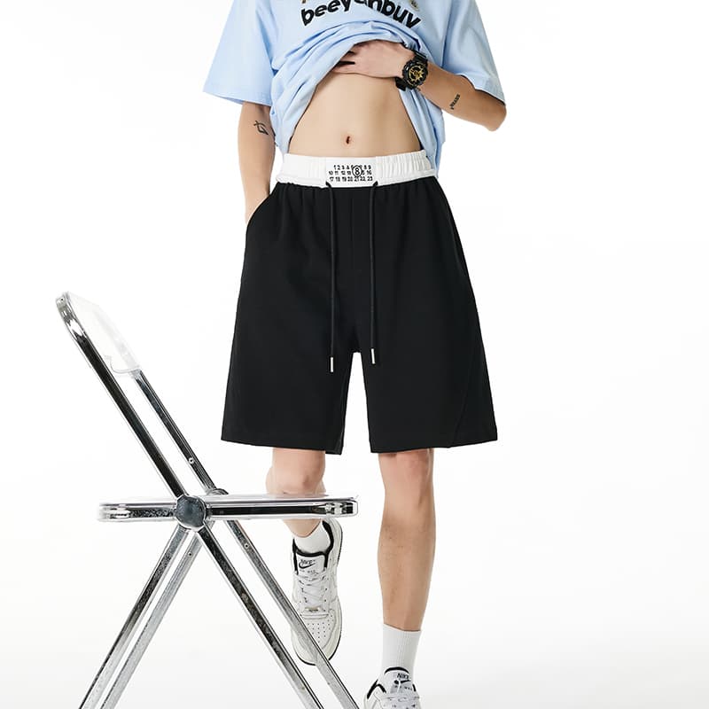 새로운 후아 면 말 지 당겨서 반바지 오부 바지 워크웨어 캐주얼 해변 바지 외출용 운동 스트레이트 반바지 이미지 4