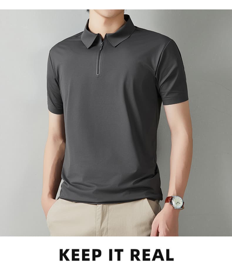 고급 순면 반팔 티셔츠 남성 POLO 셔츠 2026 새로운 고급 센스 비즈니스 폴로 칼라 캐주얼 반소매 남성 상세 이미지 21