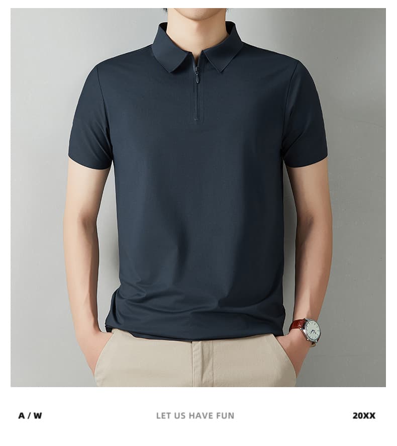고급 순면 반팔 티셔츠 남성 POLO 셔츠 2026 새로운 고급 센스 비즈니스 폴로 칼라 캐주얼 반소매 남성 상세 이미지 22