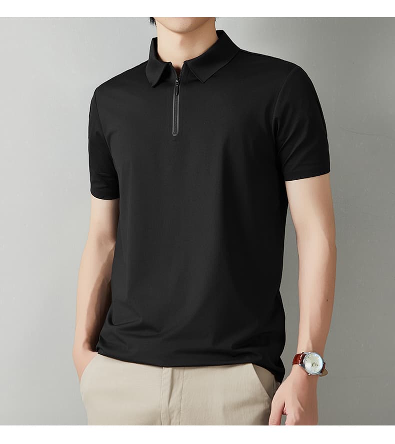 고급 순면 반팔 티셔츠 남성 POLO 셔츠 2026 새로운 고급 센스 비즈니스 폴로 칼라 캐주얼 반소매 남성 상세 이미지 24