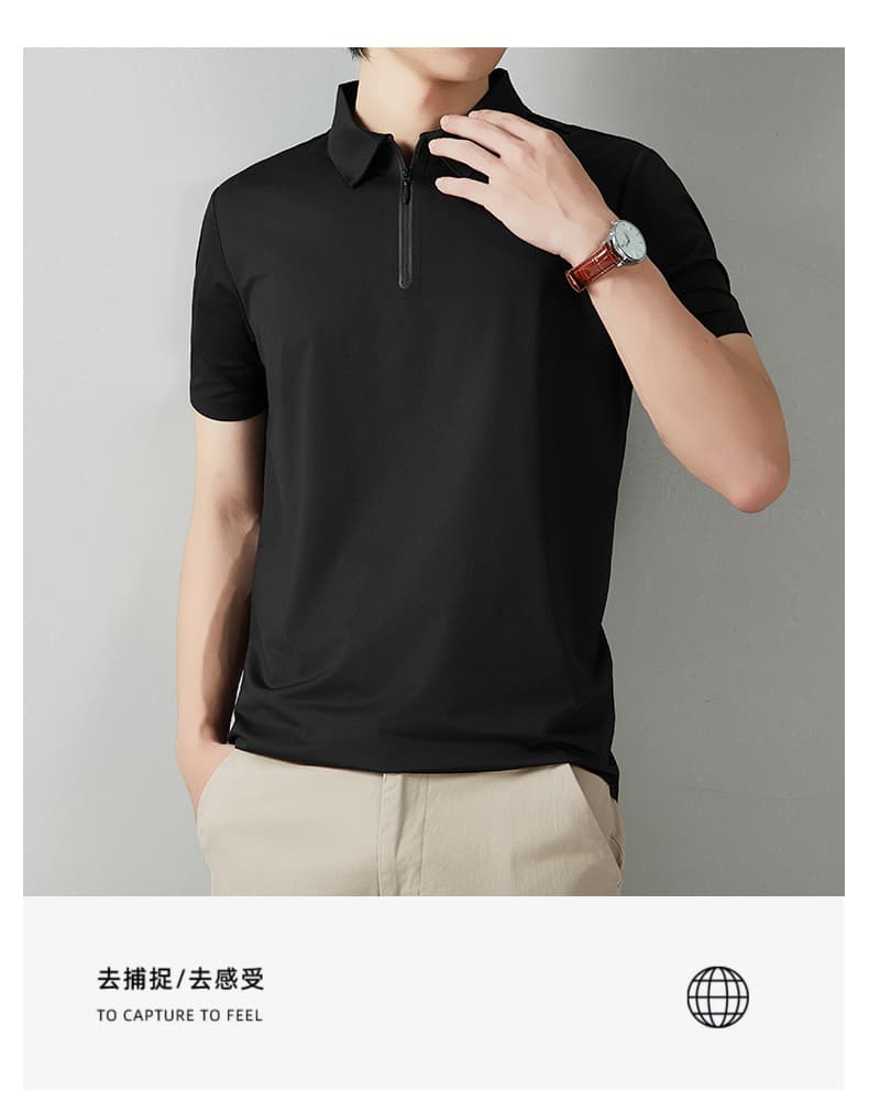 고급 순면 반팔 티셔츠 남성 POLO 셔츠 2026 새로운 고급 센스 비즈니스 폴로 칼라 캐주얼 반소매 남성 상세 이미지 25