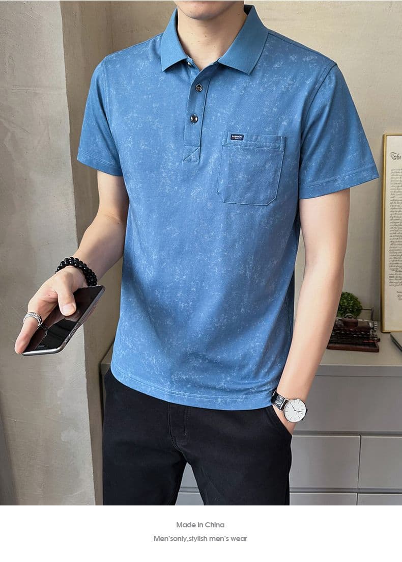 POLO 셔츠 남자 여름 새로운 비즈니스 다용도 캐주얼 반팔 티셔츠 상세 이미지 20