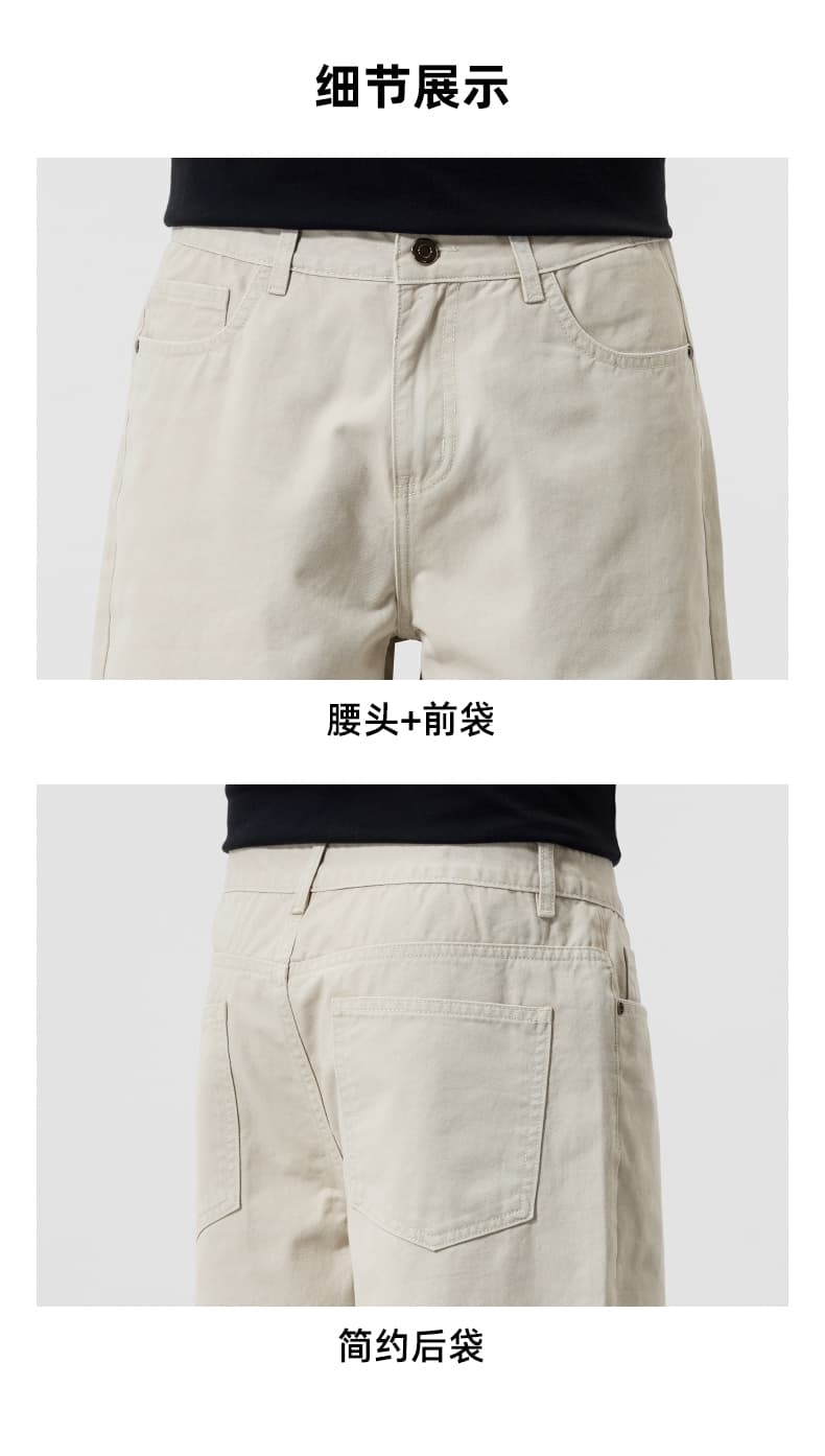 면 100% 5 점 짧은 바지 부티크 남성 의류 캐주얼 바지 루즈핏 빛 비즈니스 남성 고급 빗질된 면 원단 편안함 통기성 상세 이미지 22