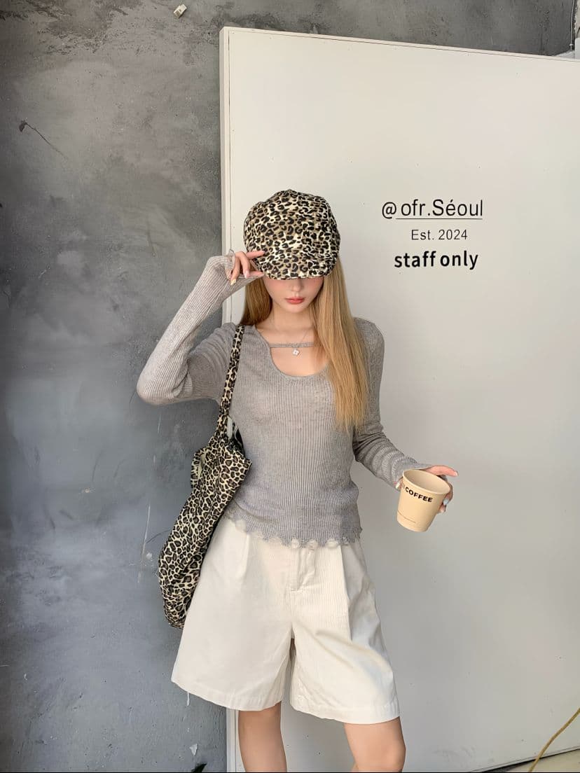 이른 가을 고유 한 Chic 작은 대중 디자인 고급 센스 슈퍼 잘 생긴 홀로우 아웃 술 몸매 가꾸기 핫걸 니트 긴 소매 맨위 상세 이미지 17