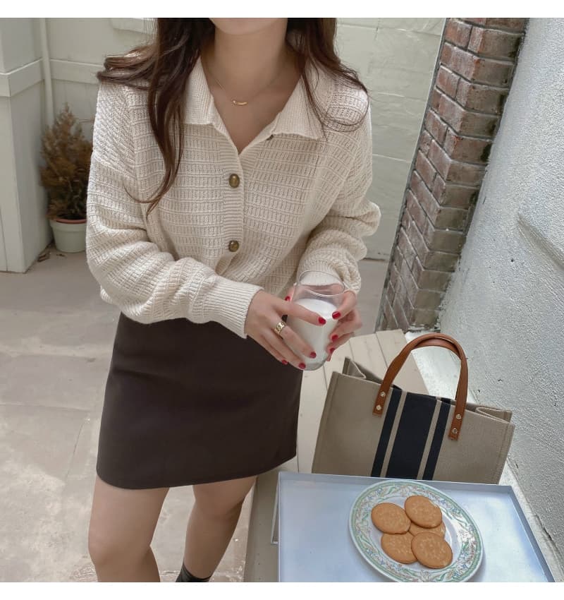 신년 빨간색 베이비 칼라 니트 오픈 가디건 가을 의상 레트로 품격 느긋한 루즈핏 캐주얼 다용도 쇼트 스타일 스웨터 코트 상세 이미지 7