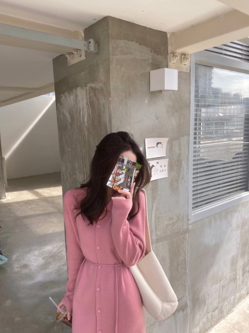 패키지 코어 실 이른 가을 드레스 긴팔 루즈핏 슬림해 보이는 인사이드 가져 가라. 니트 원피스 프랑스식 부드러운 바람 롱 코트 치마 상세 이미지 14