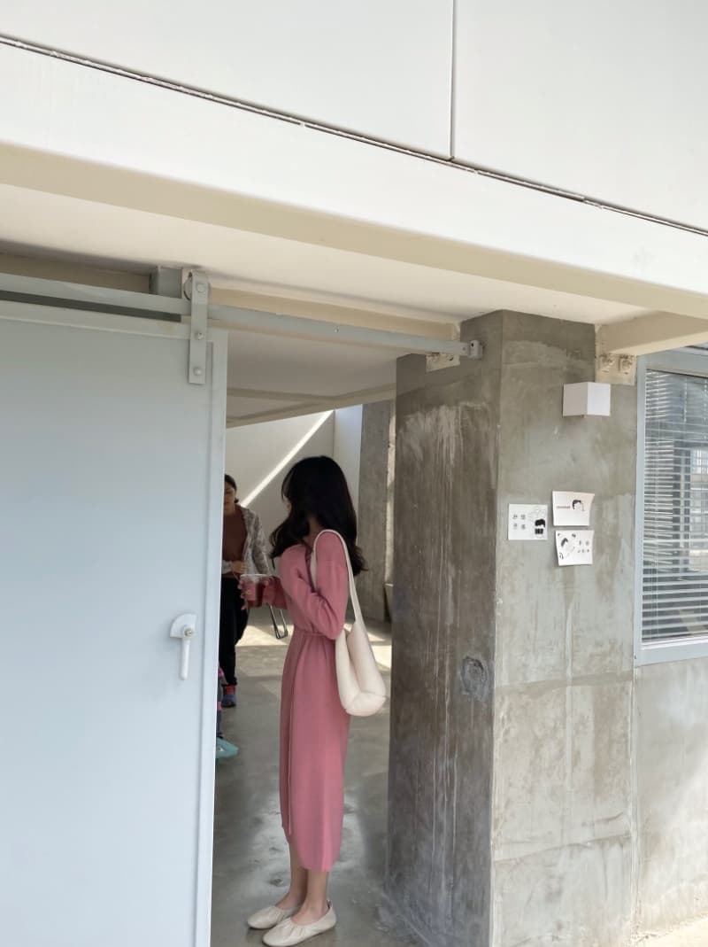 패키지 코어 실 이른 가을 드레스 긴팔 루즈핏 슬림해 보이는 인사이드 가져 가라. 니트 원피스 프랑스식 부드러운 바람 롱 코트 치마 상세 이미지 15