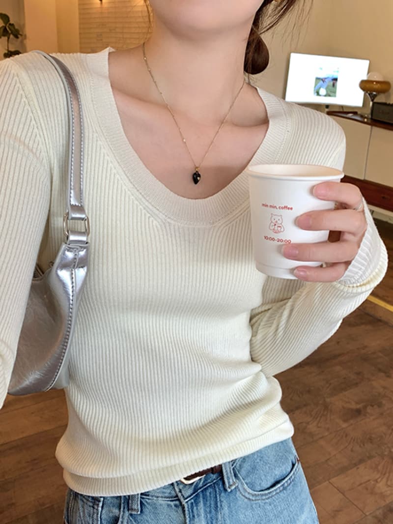 패키지 코어 실 프랑스식 몸매 가꾸기 u 칼라 가을 겨울 새로운 인사이드 가져 가라. 고급 스웨터 긴팔 니트 스웨터 맨위 여성 이미지 2