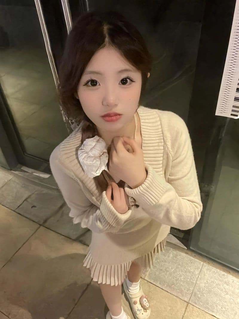 패키지 코어 실 아니요 포함 아름다움 뒤로 순수한 욕망 이슬 쇄골 부드러운 찹쌀 니트 스웨터 여성 가을 겨울 느긋한 캐주얼 긴팔 이미지 2