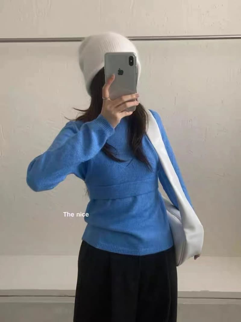 북극 플러시 워시 물 한 부서 ins 기타 색상 몸매 가꾸기 슬림해 보이는 긴팔 만나는 니트 스웨터 슬립 투피스 슈트 상세 이미지 5