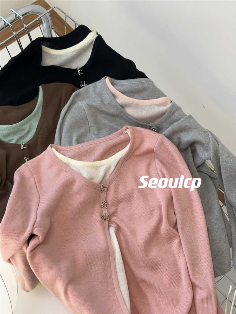 6 양모 워시 물 라운드 넥 디자인 센스 배색 페이크 레이어드 봄 가을 다용도 품격 슬림해 보이는 니트 스웨터 스웨터 상세 이미지 8