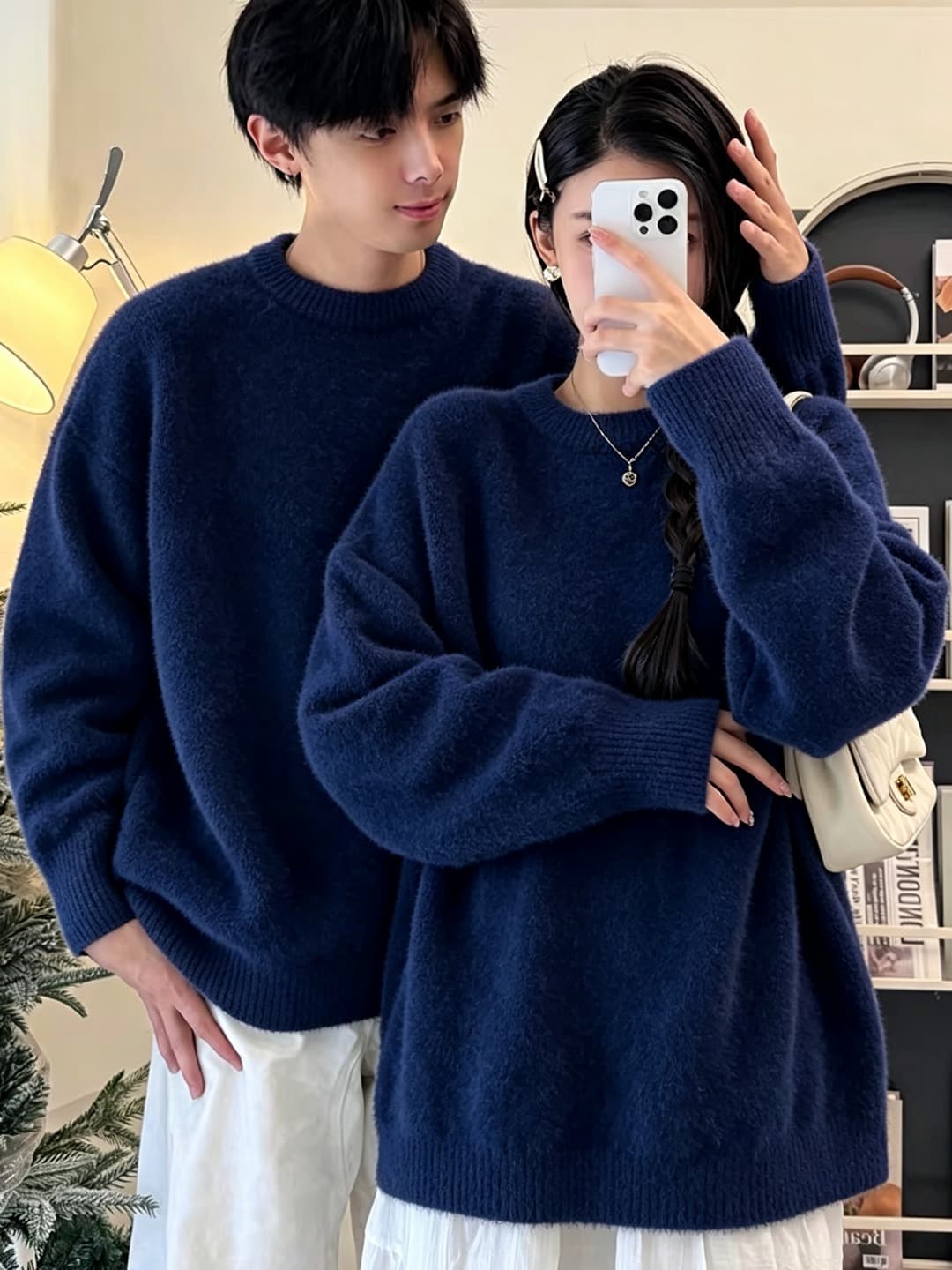 8 색상 s--xl 높은 품질 커플 남녀 웨어러블 루즈핏 니트 스웨터 상세 이미지 40