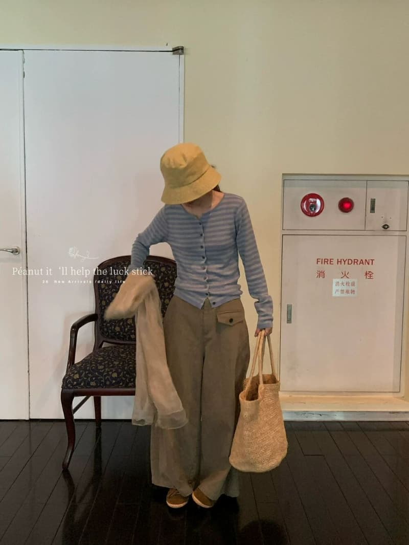 패키지 코어 실 워시 물 한 부서 배색 스트라이프 몸매 가꾸기 니트 오픈 가디건 여성 가을 새로운 다용도 긴팔 맨위 상세 이미지 3