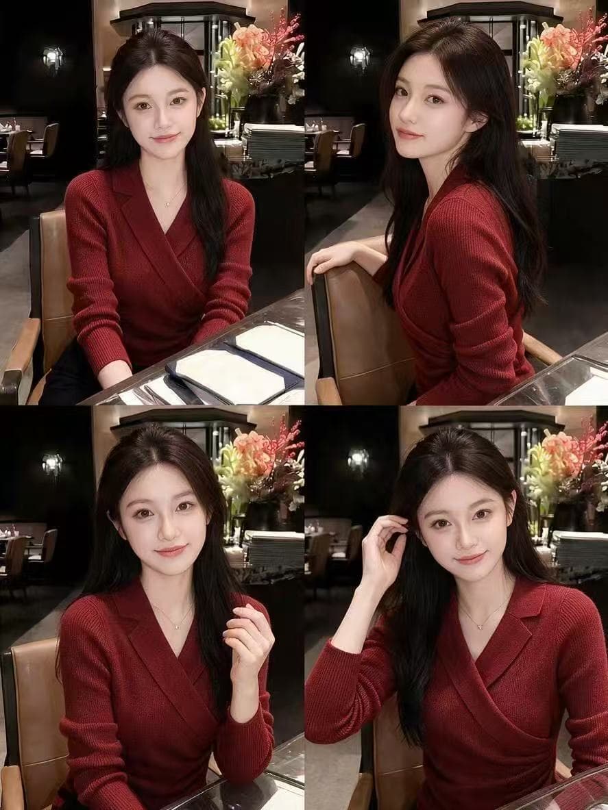 가을 겨울 양모 니트 스웨터 여자 정장 칼라 몸매 가꾸기 다용도 기본 셔츠 외출용 경기 코트 맨위 상세 이미지 3