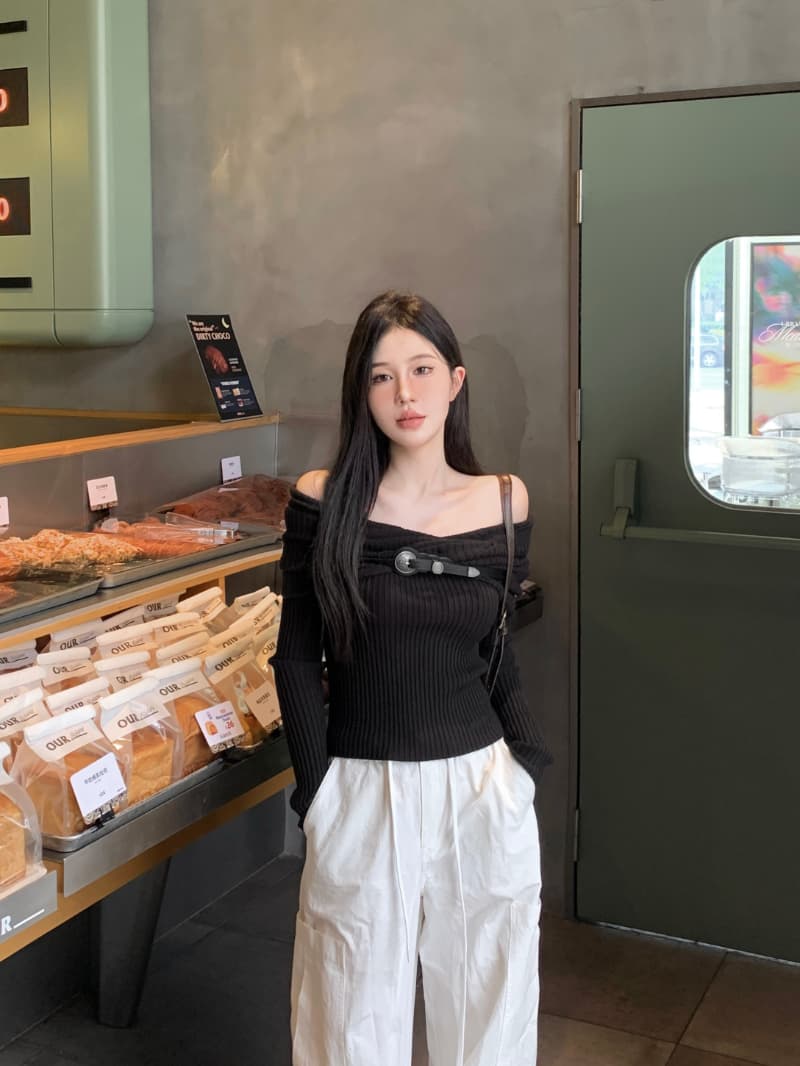패키지 코어 실 핫걸 오프숄더 긴팔 스웨터 니트 스웨터 여성 겨울 디자인 센스 몸매 가꾸기 만나는 맨위 상세 이미지 20