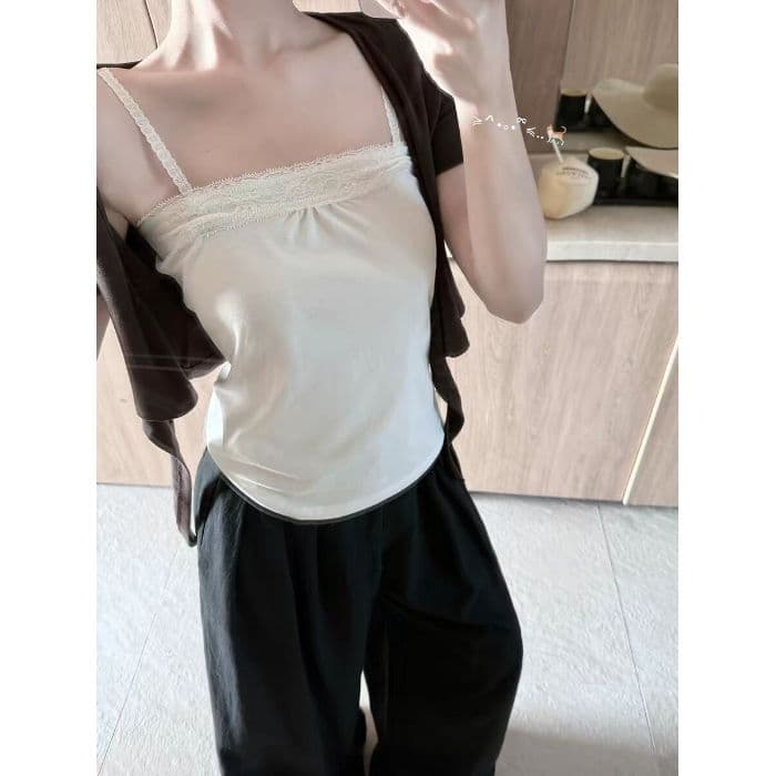 한국 chic 아메리칸 레트로 티셔츠 여성 여름 새로운 반팔 한 부서 Chic 세트 여성 몸매 가꾸기 핫걸 맨위 상세 이미지 1