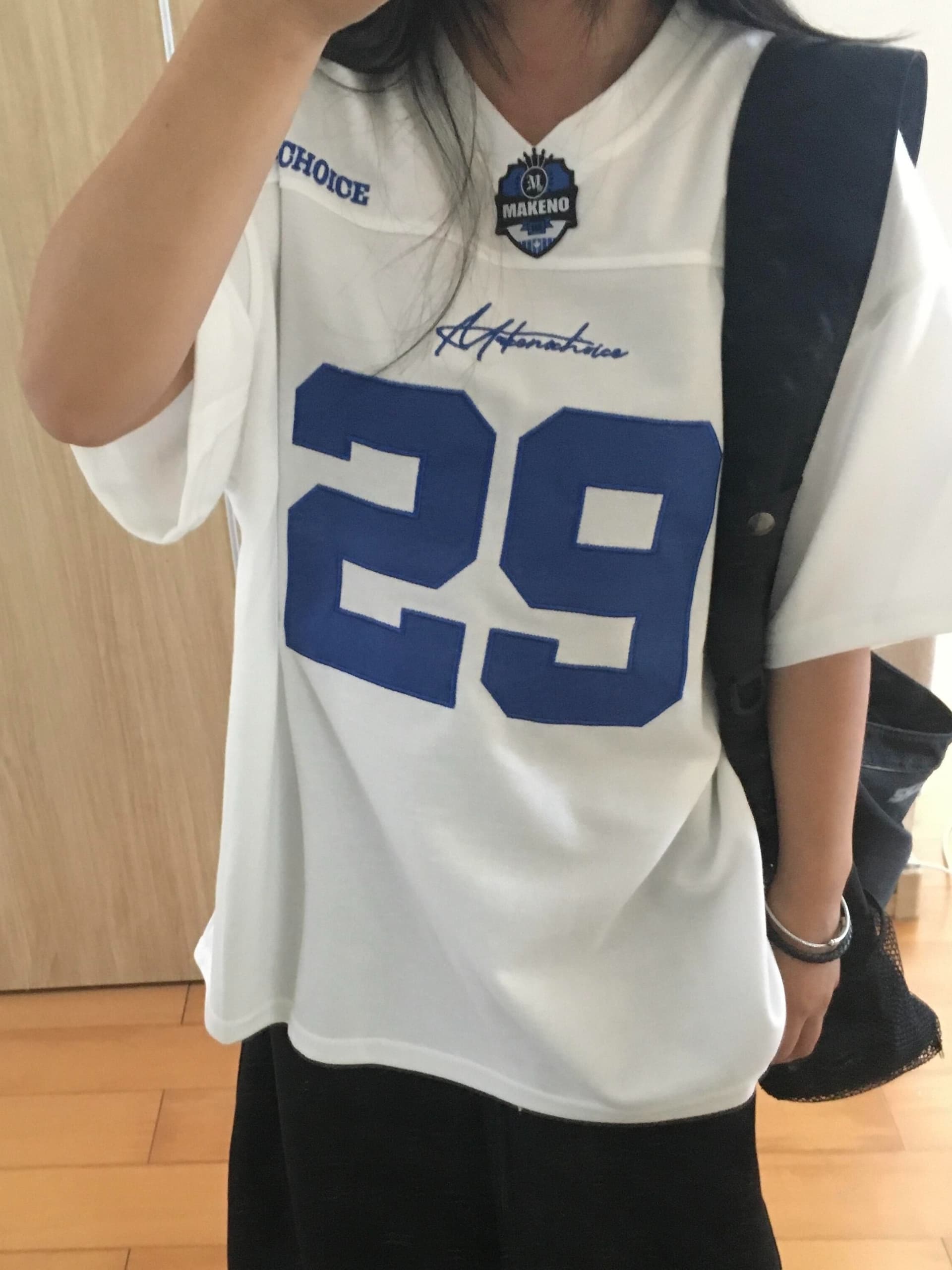 한국 스타일 아메리칸 캐주얼 반팔 티셔츠 여성 2026 여름 새로운 아메리칸 공 서비스 자수 운동 루즈핏 맨위 트렌디 상세 이미지 7