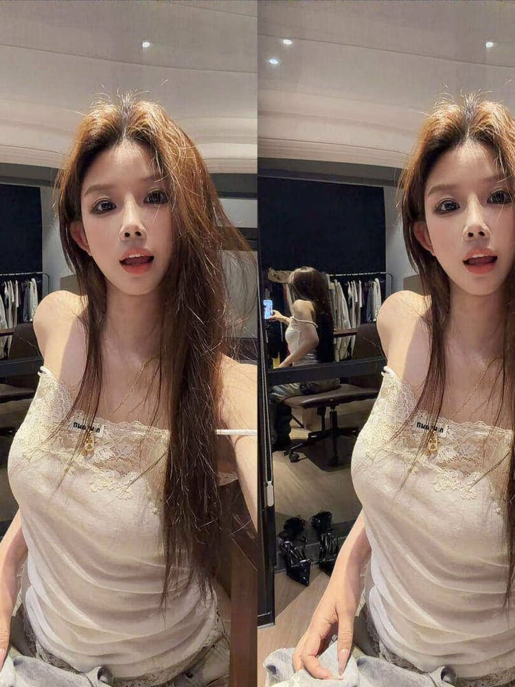 아메리칸 레트로 모달 핫걸 바람 레이스 캐미솔 여름 몸매 가꾸기 슬림해 보이는 다용도 품격 민소매 맨위 상세 이미지 4
