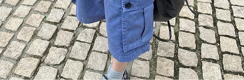 트렌드 하라주쿠 아메리칸 마 오래된 워크웨어 바지 순면 무거운 워시 물 레트로 루즈핏 빅 포켓 청바지 트렌디 상세 이미지 4