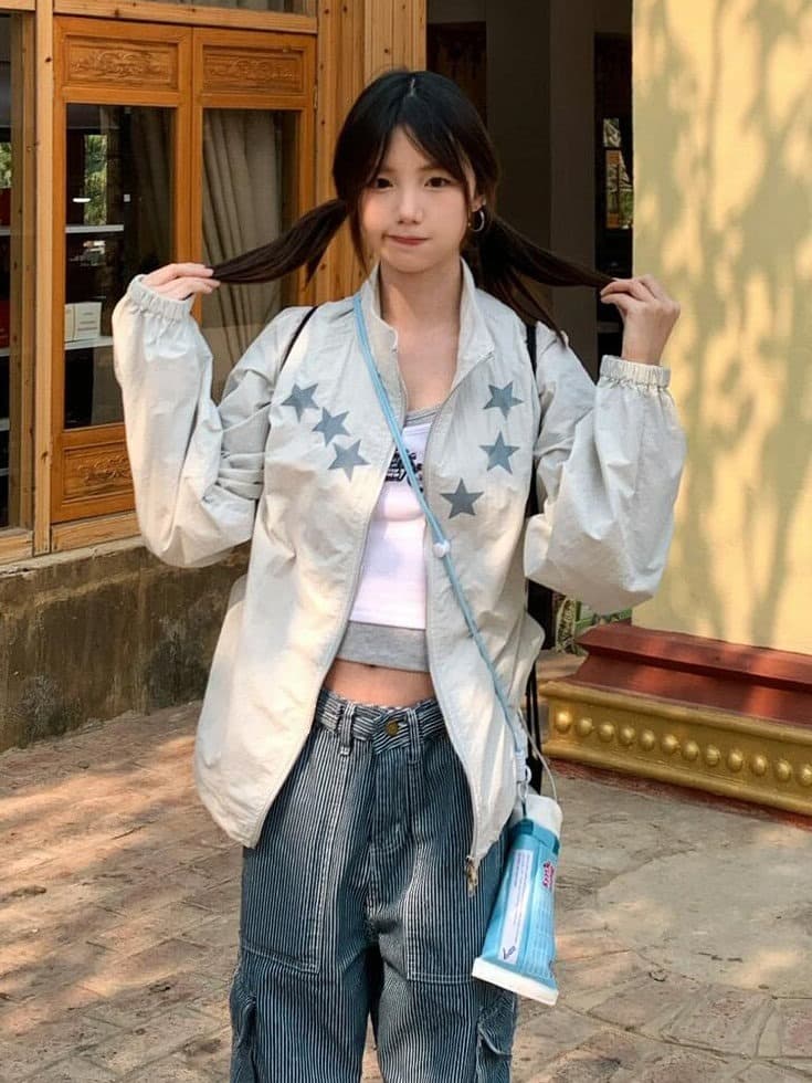 일본식 스탠드 칼라 얇고 가벼운 자외선 차단 재킷 여자 여름 루즈핏 캐주얼 디자인 센스 통기성 국방 자외선 자외선 차단 의류 상세 이미지 2