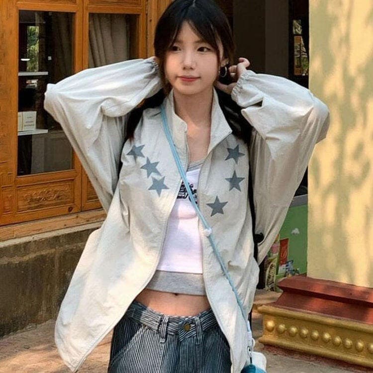 일본식 스탠드 칼라 얇고 가벼운 자외선 차단 재킷 여자 여름 루즈핏 캐주얼 디자인 센스 통기성 국방 자외선 자외선 차단 의류 상세 이미지 10