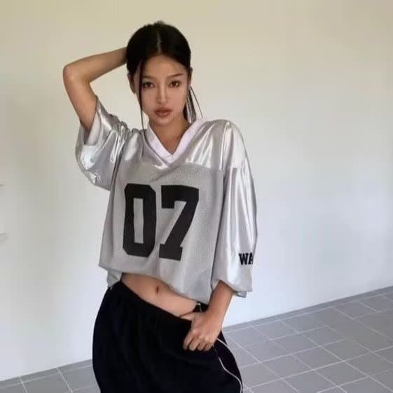 한국 스타일 새로운 아메리칸 미니멀리즘 트렌드 레트로 웃음 하 저지 루즈핏 반팔 티셔츠 남녀 일본식 하라주쿠 ins 트렌디 상세 이미지 21